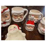 Vintage Santa Clause English Pitcher, Mugs, Serving Dish & Figurine Set Vintage Santa Clause English Pitcher, Mugs, Serving Dish & Figurine Set
