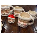 Vintage Santa Clause English Pitcher, Mugs, Serving Dish & Figurine Set Vintage Santa Clause English Pitcher, Mugs, Serving Dish & Figurine Set