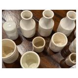 Lot of Antique English Advertising Ironstone Jars and Vases - Assorted Sizes Lot of Antique English Advertising Ironstone Jars and Vases - Assorted Sizes