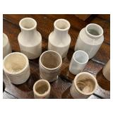 Lot of Antique English Advertising Ironstone Jars and Vases - Assorted Sizes Lot of Antique English Advertising Ironstone Jars and Vases - Assorted Sizes