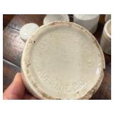 Lot of Antique English Advertising Ironstone Jars and Vases - Assorted Sizes Lot of Antique English Advertising Ironstone Jars and Vases - Assorted Sizes