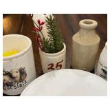 Antique English Advertising Ironstone Lot: Jars, Bowls, and Decor Pieces Antique English Advertising Ironstone Lot: Jars, Bowls, and Decor Pieces