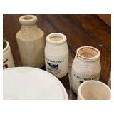 Antique English Advertising Ironstone Lot: Jars, Bowls, and Decor Pieces Antique English Advertising Ironstone Lot: Jars, Bowls, and Decor Pieces