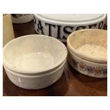 Antique English Advertising Ironstone Lot: Jars, Bowls, and Decor Pieces Antique English Advertising Ironstone Lot: Jars, Bowls, and Decor Pieces