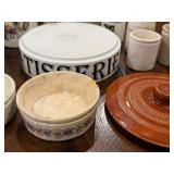 Antique English Advertising Ironstone Lot: Jars, Bowls, and Decor Pieces Antique English Advertising Ironstone Lot: Jars, Bowls, and Decor Pieces
