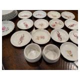 Large Collection of Miniature Floral Decorative Butter Pat Plates & 2 Bowls Large Collection of Miniature Floral Decorative Butter Pat Plates & 2 Bowls