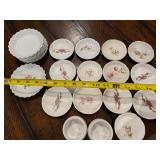 Large Collection of Miniature Floral Decorative Butter Pat Plates & 2 Bowls Large Collection of Miniature Floral Decorative Butter Pat Plates & 2 Bowls