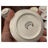Large Collection of Miniature Floral Decorative Butter Pat Plates & 2 Bowls Large Collection of Miniature Floral Decorative Butter Pat Plates & 2 Bowls