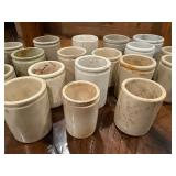Lot of 18 Antique Ceramic Pots/Jars - Vintage Rustic Decor Lot of 18 Antique Ceramic Pots/Jars - Vintage Rustic Decor