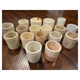 Vintage Collection of 17 Stoneware Jars/Crocks - Assorted Sizes Vintage Collection of 17 Stoneware Jars/Crocks - Assorted Sizes