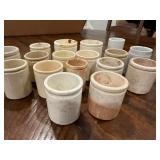 Vintage Collection of 17 Stoneware Jars/Crocks - Assorted Sizes Vintage Collection of 17 Stoneware Jars/Crocks - Assorted Sizes