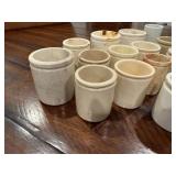 Vintage Collection of 17 Stoneware Jars/Crocks - Assorted Sizes Vintage Collection of 17 Stoneware Jars/Crocks - Assorted Sizes