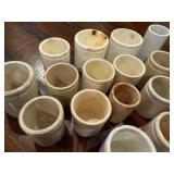 Vintage Collection of 17 Stoneware Jars/Crocks - Assorted Sizes Vintage Collection of 17 Stoneware Jars/Crocks - Assorted Sizes