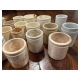 Vintage Collection of 17 Stoneware Jars/Crocks - Assorted Sizes Vintage Collection of 17 Stoneware Jars/Crocks - Assorted Sizes