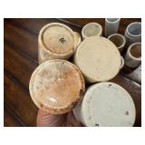 Vintage Collection of 17 Stoneware Jars/Crocks - Assorted Sizes Vintage Collection of 17 Stoneware Jars/Crocks - Assorted Sizes