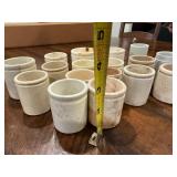 Vintage Collection of 17 Stoneware Jars/Crocks - Assorted Sizes Vintage Collection of 17 Stoneware Jars/Crocks - Assorted Sizes