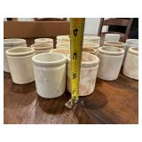 Vintage Collection of 17 Stoneware Jars/Crocks - Assorted Sizes Vintage Collection of 17 Stoneware Jars/Crocks - Assorted Sizes