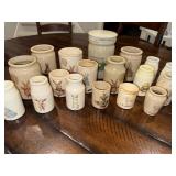 Lot of 15 Antique English Ironstone Animal Illustration Pottery Vases Lot of 15 Antique English Ironstone Animal Illustration Pottery Vases