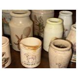 Lot of 15 Antique English Ironstone Animal Illustration Pottery Vases Lot of 15 Antique English Ironstone Animal Illustration Pottery Vases
