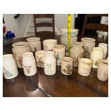 Lot of 15 Antique English Ironstone Animal Illustration Pottery Vases Lot of 15 Antique English Ironstone Animal Illustration Pottery Vases