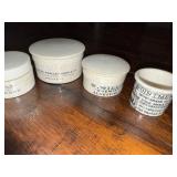 Antique English Advertising Ironstone Chemist Jars Collection - Various Brands Antique English Advertising Ironstone Chemist Jars Collection - Various Brands