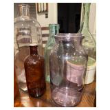 Vintage Glass Bottle Collection - Amber, Clear, and More Vintage Glass Bottle Collection - Amber, Clear, and More