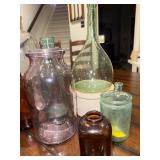 Vintage Glass Bottle Collection - Amber, Clear, and More Vintage Glass Bottle Collection - Amber, Clear, and More