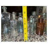 Lot of Vintage French and English Glass Bottles - Boots Chemist & More Lot of Vintage French and English Glass Bottles - Boots Chemist & More
