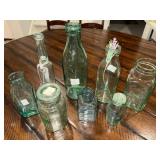 Vintage French and English Glass Bottle and Jar Collection - Assorted Antique Glassware Vintage French and English Glass Bottle and Jar Collection - Assorted Antique Glassware