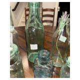 Vintage French and English Glass Bottle and Jar Collection - Assorted Antique Glassware Vintage French and English Glass Bottle and Jar Collection - Assorted Antique Glassware