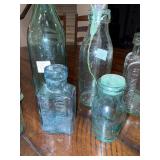 Vintage French and English Glass Bottle and Jar Collection - Assorted Antique Glassware Vintage French and English Glass Bottle and Jar Collection - Assorted Antique Glassware