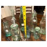 Vintage French and English Glass Bottle and Jar Collection - Assorted Antique Glassware Vintage French and English Glass Bottle and Jar Collection - Assorted Antique Glassware
