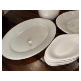 Vintage White Ironstone Dinnerware and Creamer Collection Vintage White Ironstone Dinnerware and Creamer Collection