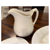 Vintage White Ironstone Dinnerware and Creamer Collection Vintage White Ironstone Dinnerware and Creamer Collection