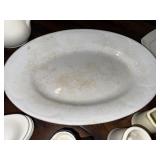 Vintage White Ironstone Dinnerware and Creamer Collection Vintage White Ironstone Dinnerware and Creamer Collection