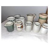 Vintage Collection of 17 Mini Pitchers & 2 Blue Floral Bowls Vintage Collection of 17 Mini Pitchers & 2 Blue Floral Bowls