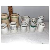Vintage Collection of 17 Mini Pitchers & 2 Blue Floral Bowls Vintage Collection of 17 Mini Pitchers & 2 Blue Floral Bowls