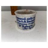 Set of 3 Antique English Advertising Ceramic Ointment Pots - Clarke Set of 3 Antique English Advertising Ceramic Ointment Pots - Clarke