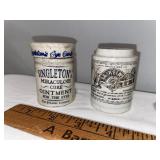 Lot of 3 Antique French and English Ceramic Ointment Jars - Singleton Lot of 3 Antique French and English Ceramic Ointment Jars - Singleton