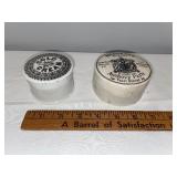 Antique English Advertising Ironstone Cold Cream & Burgess Antique English Advertising Ironstone Cold Cream & Burgess