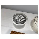 Antique English Advertising Ironstone Cold Cream & Burgess Antique English Advertising Ironstone Cold Cream & Burgess