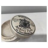 Antique English Advertising Ironstone Cold Cream & Burgess Antique English Advertising Ironstone Cold Cream & Burgess