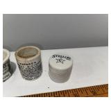 Lot of 4 Antique English Advertising Ironstone Ointment & Cream Jars Lot of 4 Antique English Advertising Ironstone Ointment & Cream Jars