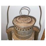 Vintage Dietz Red Globe Lantern No. 2 Air Pilot - Rustic Antique Lighting Vintage Dietz Red Globe Lantern No. 2 Air Pilot - Rustic Antique Lighting
