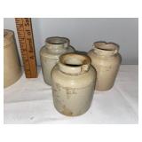 Antique English Stoneware & Ceramic Jar Collection - Set of 5 Rustic Containers Antique English Stoneware & Ceramic Jar Collection - Set of 5 Rustic Containers