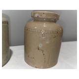 Antique English Stoneware & Ceramic Jar Collection - Set of 5 Rustic Containers Antique English Stoneware & Ceramic Jar Collection - Set of 5 Rustic Containers