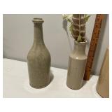 Set of 4 Antique French Stoneware Bottles with Marks Set of 4 Antique French Stoneware Bottles with Marks
