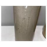 Set of 4 Antique French Stoneware Bottles with Marks Set of 4 Antique French Stoneware Bottles with Marks