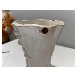 Antique French Cast Iron Urn with Floral Design Antique French Cast Iron Urn with Floral Design