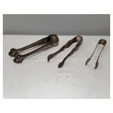 Vintage French Silver-Plated Flatware Lot - Tongs, Ladles, Forks Vintage French Silver-Plated Flatware Lot - Tongs, Ladles, Forks